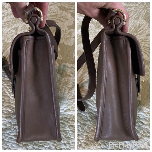 VINTAGE 90’s COACH MURPHY BAG #9930 in brown full-grain leather. Fully Restored - Picture 4 of 12